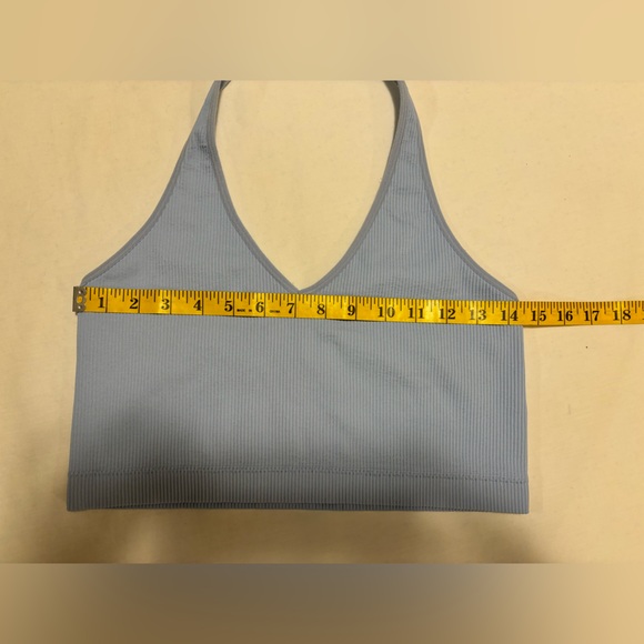 Garage powder blue halter, crop top, L - Picture 4 of 7